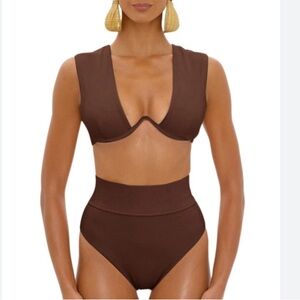 Brand new ANDREA IYAMAH Kuwa Cut Out Highrise Bikini